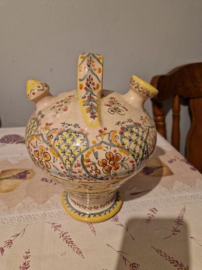 Vintage Spanish hand-painted batijo, "CRUZ"