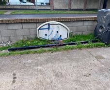 basketball hoop with stand