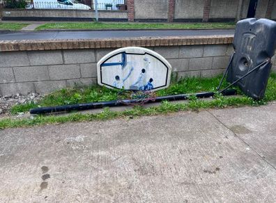 basketball hoop with stand