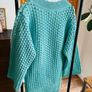 long v-neck turquoise jumper Image 5
