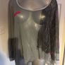 One O One French transparent oversized one size grey cover up top Postage included Image 3