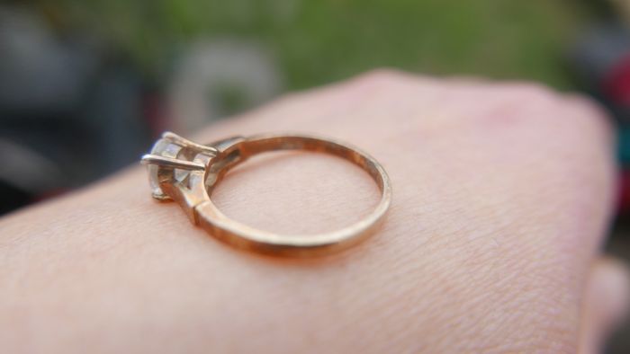 Vintage Sterling Silver 925 gold plated Ring 2,2g