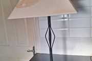 Lovely tall black metal table lamp