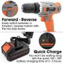 13Pc Cordless Drill Driver 18V/20V-Max Lithium-Ion, Electric Screwdriver, Accessory Kit, LED Work Light, Quick Change Battery & Charger Included (FREE POSTAGE) Image 5