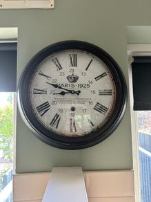 Black and white Paris clock