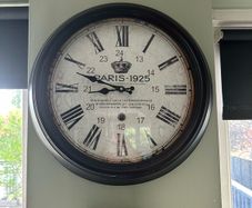 Black and white Paris clock