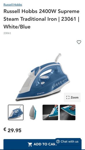 Ironing board and iron