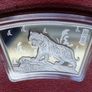 Samoa 30 gram Lunar Tigar 5 Dollar Fan shaped coin Image 3