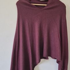 Wine Cashmere Shawl /one Size J1