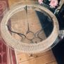 Coffee table with glass top and two matching occasional tables Image 4