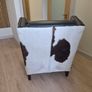 Queen Anne Leather Chair with natural cow hide Image 2
