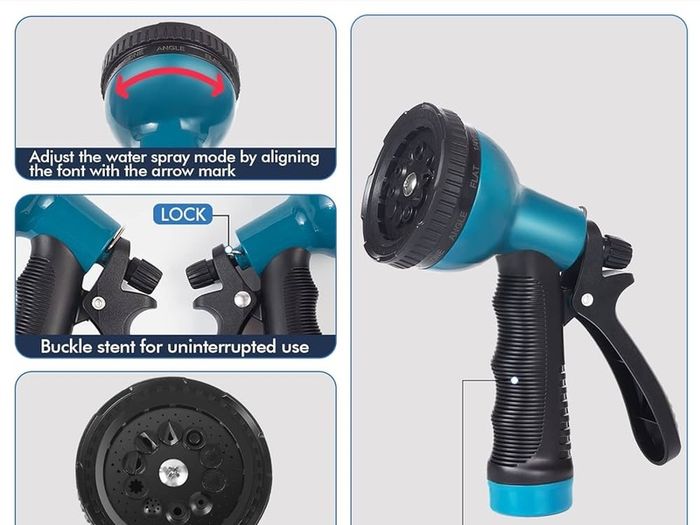 NEW SALE | Garden Hose 50ft - Expanding Water Hose with 10 Function Nozzle, 4 Layer Latex, 3/4" &1/2'' Fitting Connectors, Easy Storage Garden Water Hose