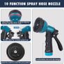 NEW SALE | Expandable Garden Hose 100ft - Expanding Water Hose with 10 Function Nozzle, 4 Layer Latex and 3/4'' Solid Brass Fitting, Easy Storage Garden Water Hose Image 4