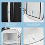 Mini Fridge Portable, 5 Liter/6 Cans Small Fridge Cooler & Warmer, Quiet, DC/AC Power, Cmpact Mini Fridge for Bedrooms, Office, Skincare, Car, Travel, Black Image 4