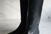 Original GEOX women's equestrian-style black leather boots Felicity size 7 UK EU 41 NEW