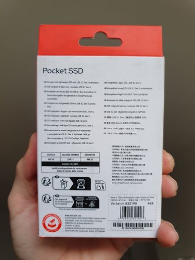 Verbatim Pocket SSD, 1TB, NEW