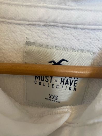 Mens Hollister White Hoodie - Size XXS