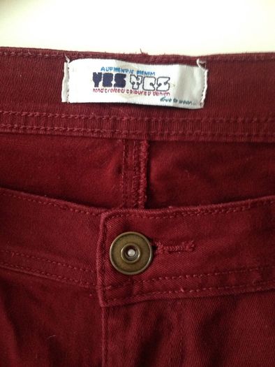 Wine skinny jeans