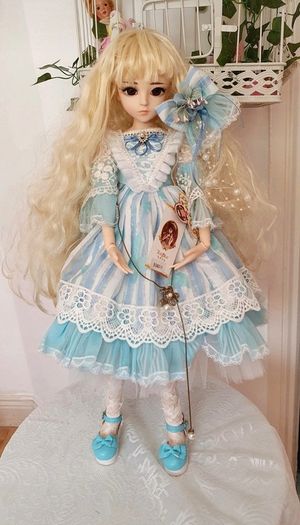 Doris Doll 1/3 Scale BJD (60cm / 24") Blue & White Lolita Gown Kilig Doll