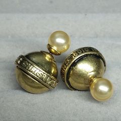 Vintage Dior-style pearl statement earrings