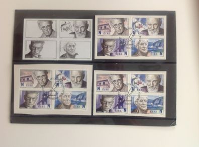 Ireland stamps, 2004 Nobel Laureate booklet panes and blackprint