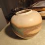 Beautiful  KAMINI style CERAMIC Round Art Pottery Bud Vase Oil Carafe not Signed Image 8