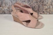 Womens Clarks Kyarra Aster Light Tan Leather Sandals Wedges Shoes Size Uk 5.5 D Eu 39 Brand New