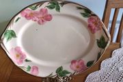 Vintage Franciscan Desert Rose hand decorated 14" oval serving platter made in Staffordshire England