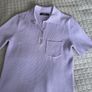 Dunnes Lilac Purple Fine Knit Ribbed Polo Shirt Top - Size M Image 2