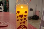 Led love and hearts led candle