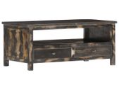 Coffee Table Black 90x50x40 cm Solid Mango Wood