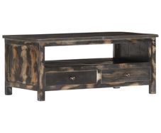 Coffee Table Black 90x50x40 cm Solid Mango Wood