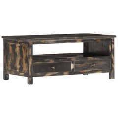Coffee Table Black 90x50x40 cm Solid Mango Wood