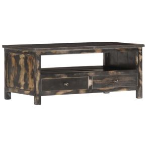Coffee Table Black 90x50x40 cm Solid Mango Wood