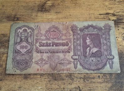 Hungary, 100 Pengo banknote, 1930, circulated - free standard postage
