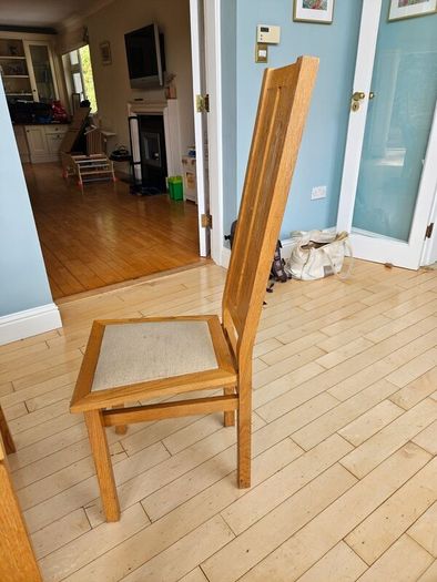 6 solid wood dining chairs