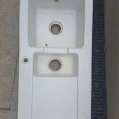 Ceramic sink (double )Read description , insert sink with drainage