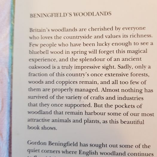 Beningfields Woodlands. Beautiful paintings by Gordan Beningfield of woodland and it birds and animals.