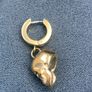 Gold Skull Earring Image 2