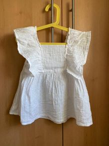 Girls White Frill Top - see 2 pics