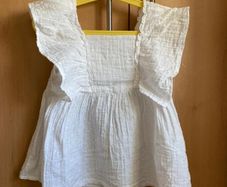 Girls White Frill Top - see 2 pics