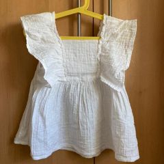 Girls White Frill Top - see 2 pics