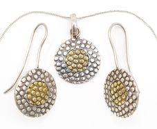 Vintage Gilt Accent Sterling Silver Set