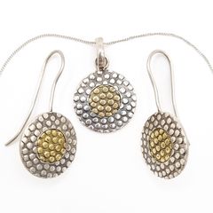 Vintage Gilt Accent Sterling Silver Set