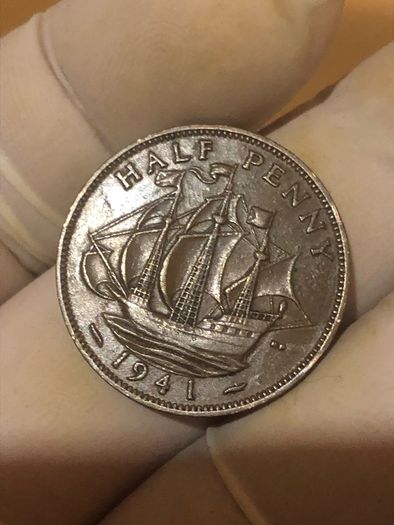 George VI half penny  x 36 Pictures