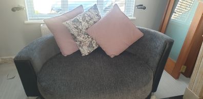 Grey 2 seater Cuddler Couch