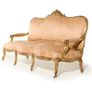 19th Century French Louis XV Antique Sofa  Carved Wood  Gilded Details Image 3