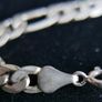 Vintage Sterling Silver 925 Figaro Link Bracelet Chain length 8" - 7,2g Image 7