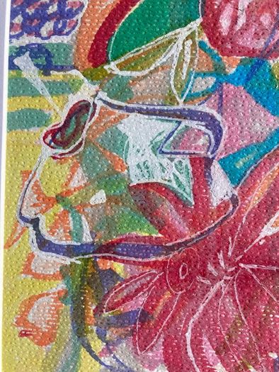 Mothers Day Offer Original art Original Floral Artwork on paper A4 Mounted contemporary Irish Art abstract painting