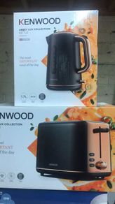 Grey Rose Gold Kettle and Toaster Set